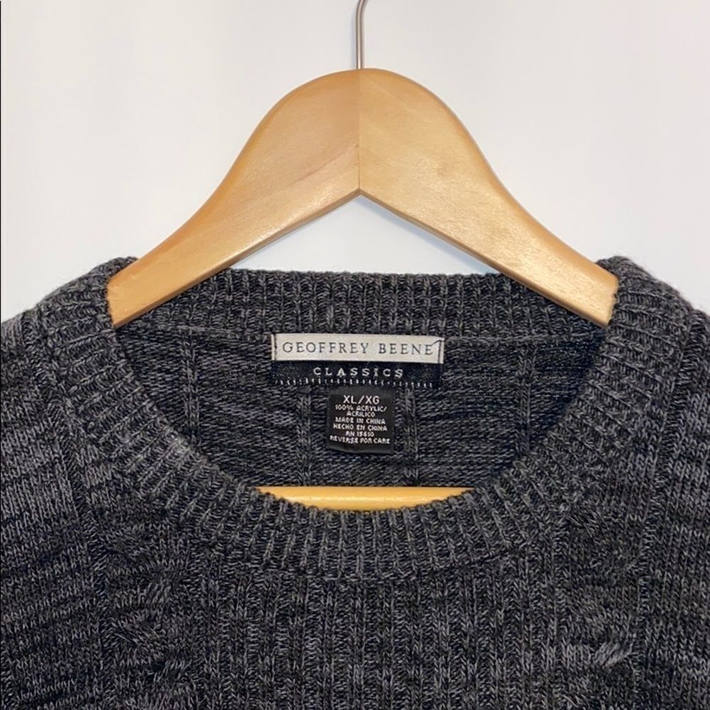 Geoffrey Beene Classics Crew Neck Sweater Grey XL